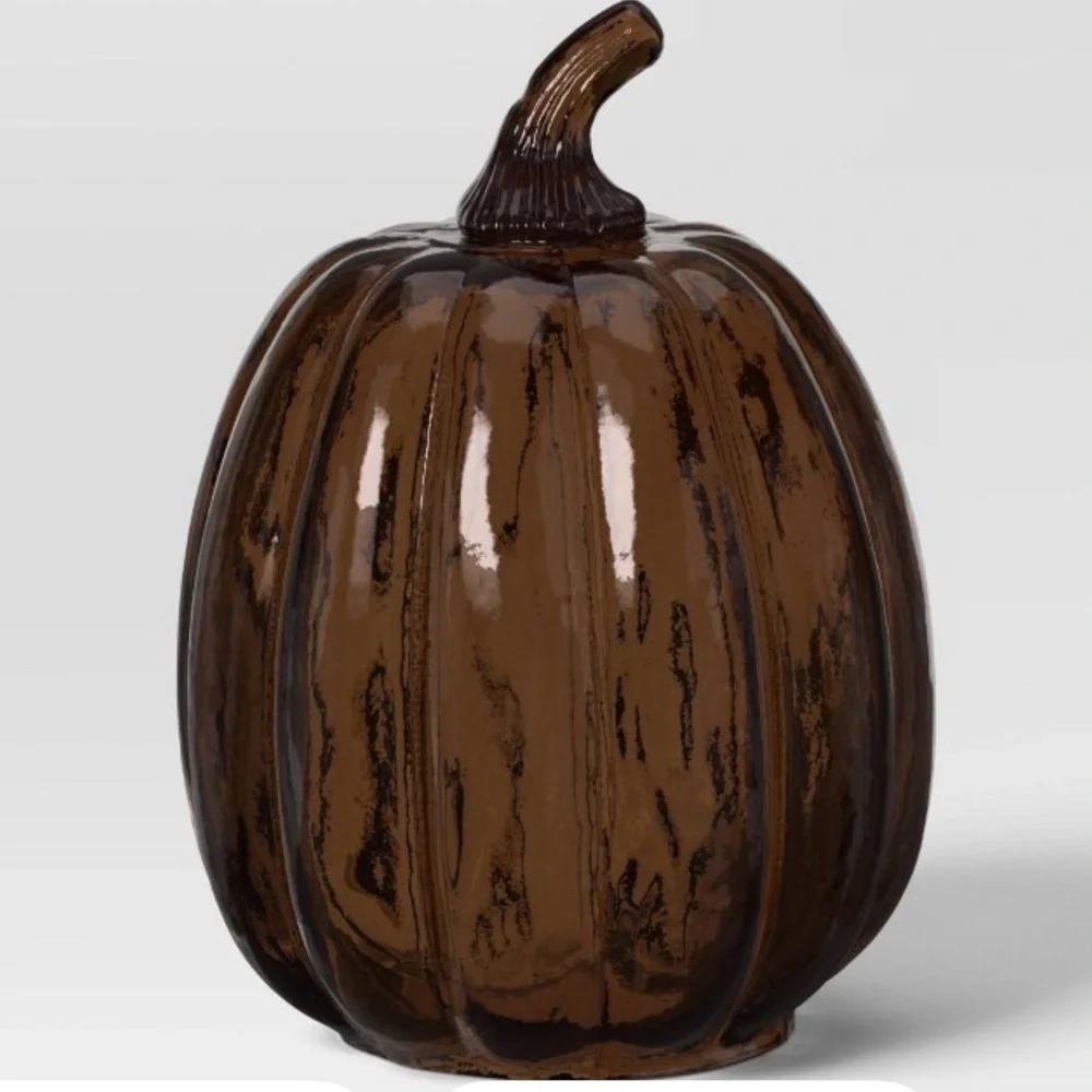 Small Glass Pumpkin Amber - Threshold™